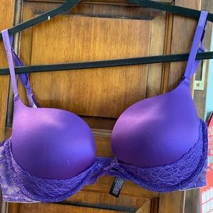 Purple push up bra